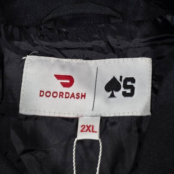 Doordash Aces The Mecca New York Hustle Heart NWT Mens 2XL Snap Black Jacket - Picture 3 of 7